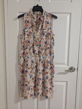 Gerard Darel Paris 100% Silk Floral Dress Quiet Luxury Old Money Summer - 8
